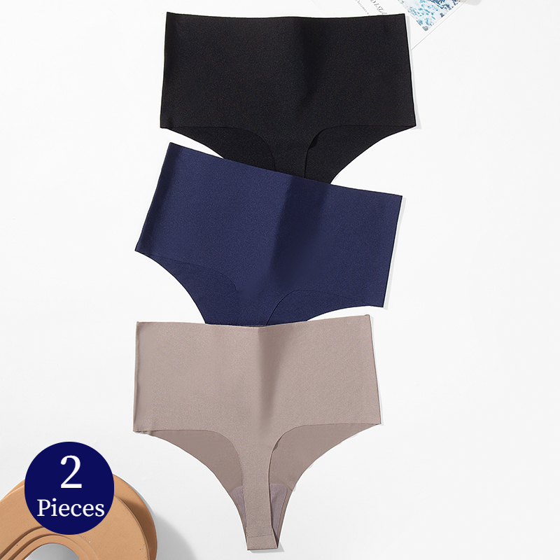 Ribbon Wired Satin - Giczi 2PCS/Set Women's Panties High Waist