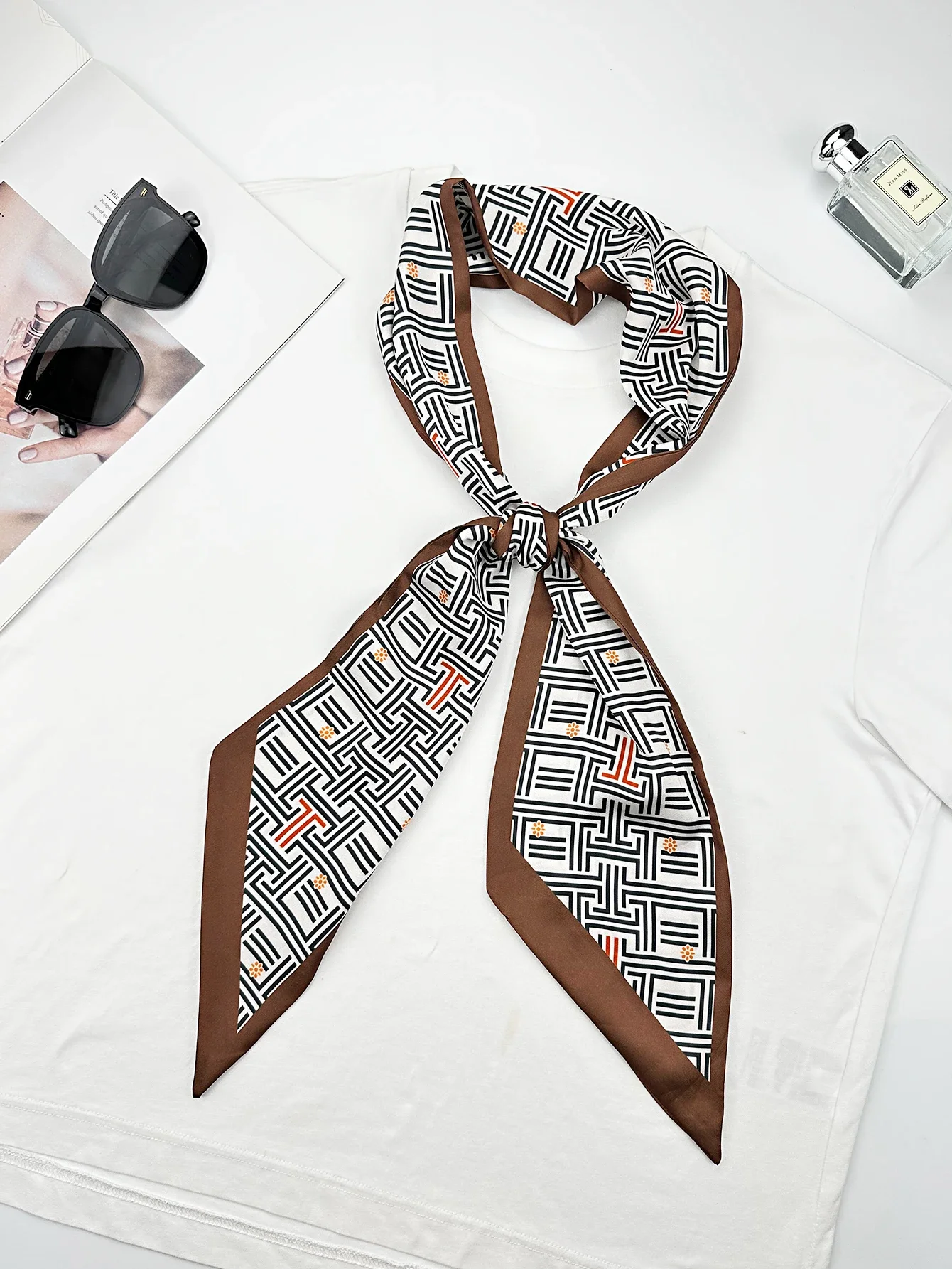 Luxury Geometry Skinny Silk Sc - đánh giá và giá Ribbon Wired Satin