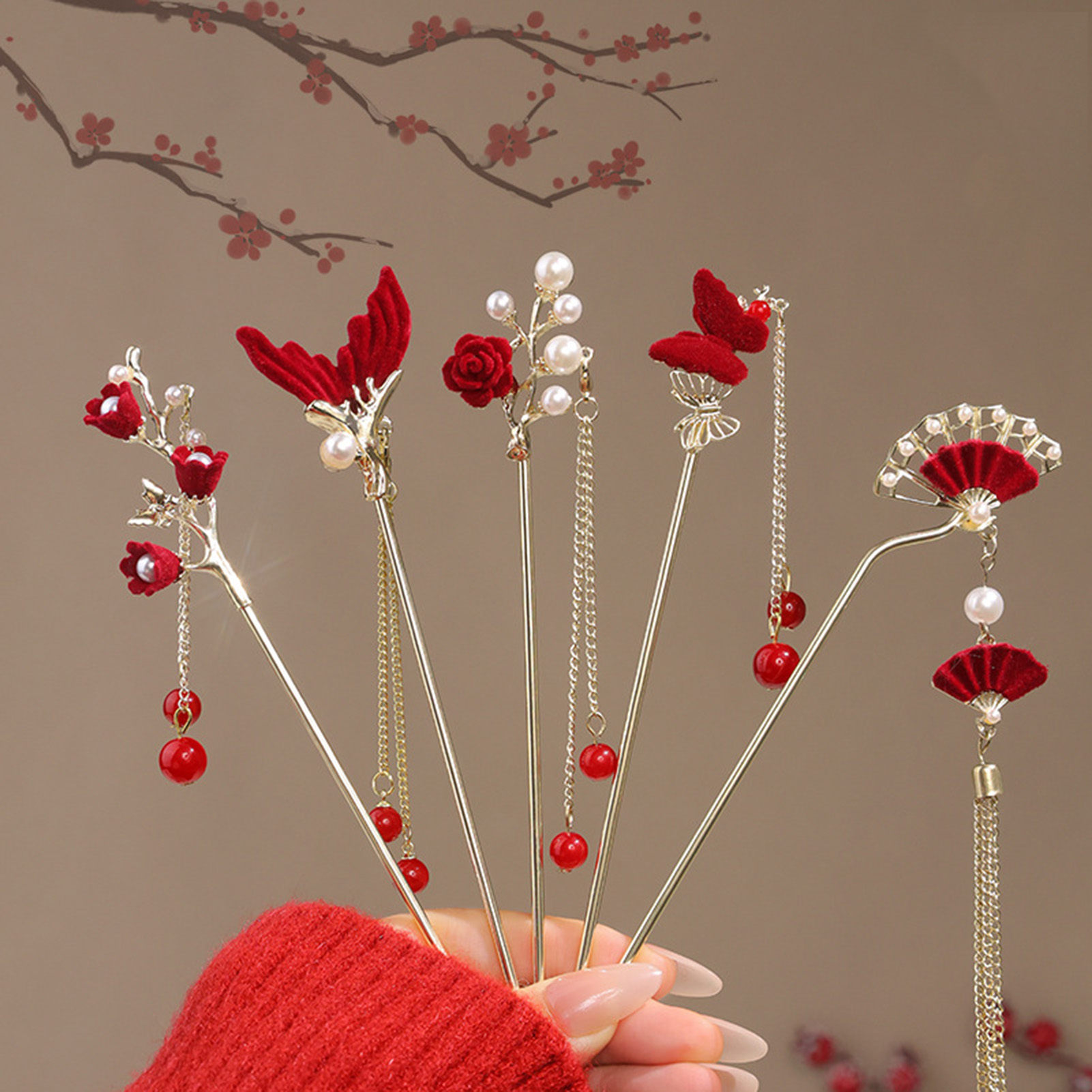 Chinese Style Rose Flower Hair - đánh giá và giá Flower Supply