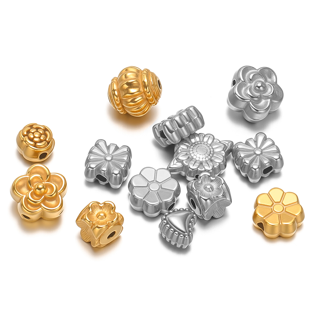 10Pcs Gold Stainless Steel Hea - đánh giá và giá Flower Supply
