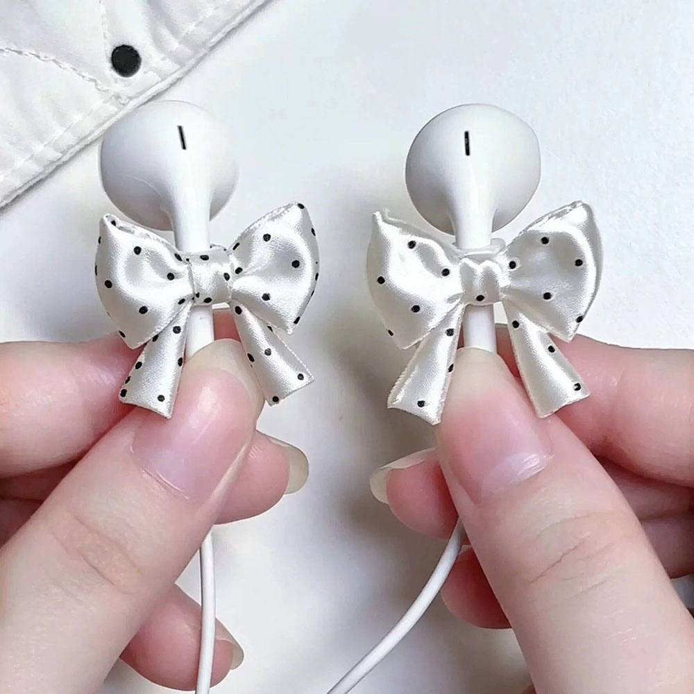 Satin Ribbon Bow Earphone Orna - đánh giá và giá Ribbon Wired Satin